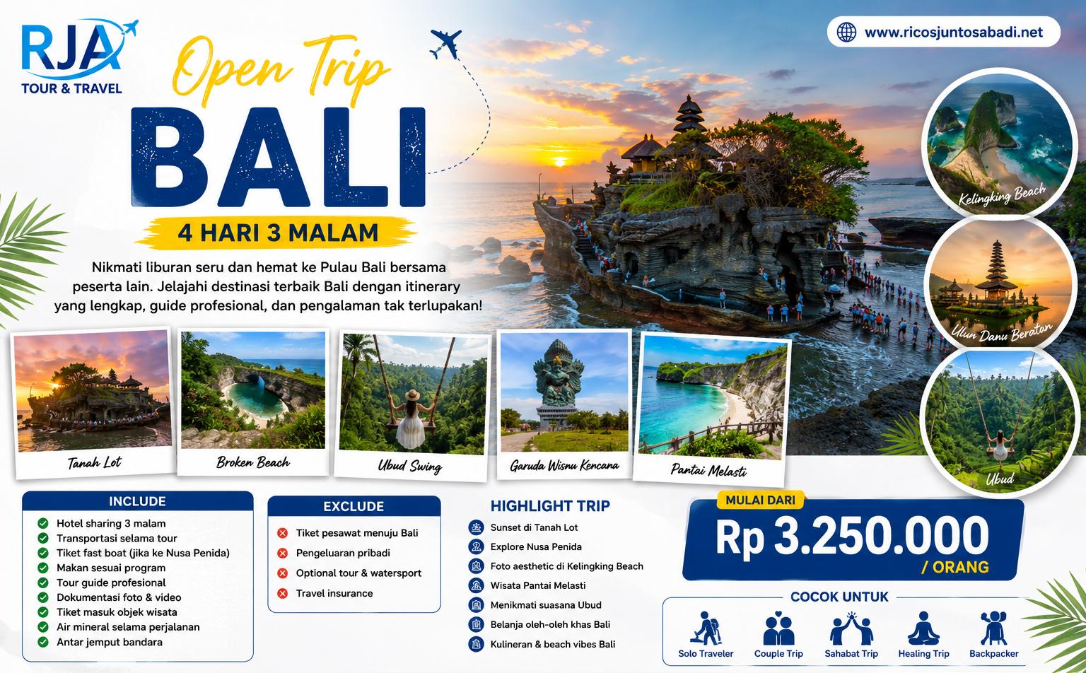 Open Trip Bali 4 Hari 3 Malam