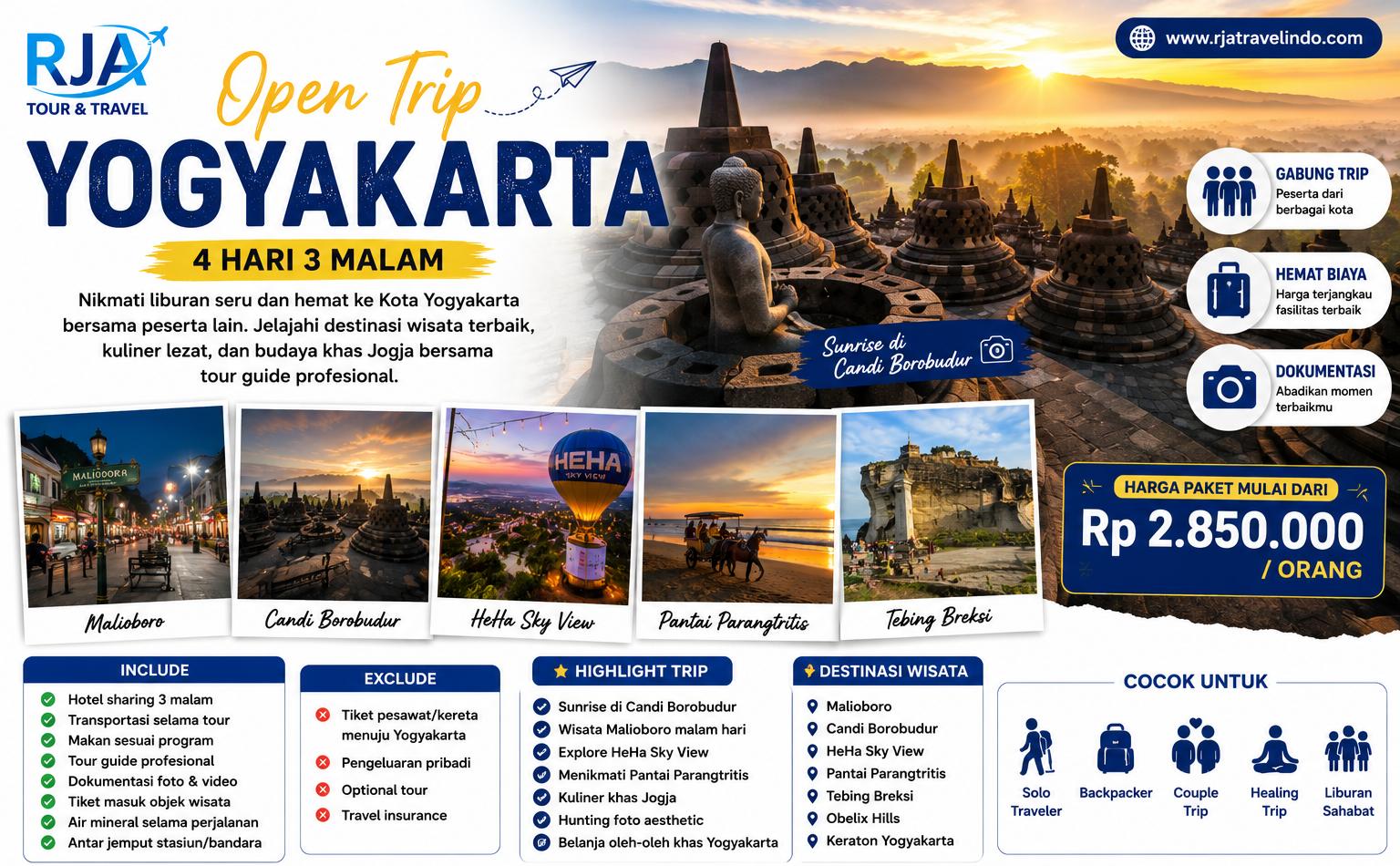Open Trip Yogyakarta 4 Hari 3 Malam
