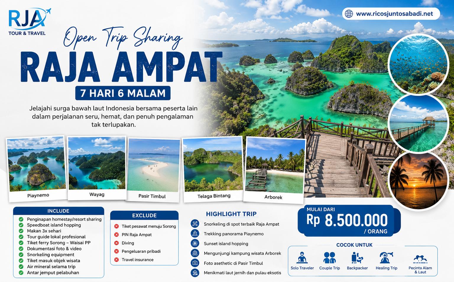 OPEN TRIP SHARING RAJA AMPAT 7 HARI 6 MALAM